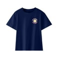 thumbnail image 4 of Odeerbi Kids Boys Girls Summer Cartoon Print Shirt Toddler Baby Comfortable Solid Color Top Print Short Sleeve Cotton T-shirt Navy 9-10 Years, 4 of 5