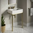 thumbnail image 5 of Concorde 24" Rectangle Console Sink with Brushed Gold Legs, 5 of 11