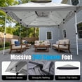 thumbnail image 6 of COBIZI 12x20 Pop-up Gazebo Patio Gazebo Outdoor Gazebo Canopy with Mosquito Netting Patio Tent Backyard Canopy with 2-Tiered Vented Top 3 Adjustable Height and 144 Square Ft of Shade, Light Gray, 6 of 14