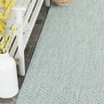 thumbnail image 3 of SAFAVIEH Courtyard Blair Checkered Indoor/Outdoor Runner Rug, Light Blue/Light Grey, 2'3" x 5', 3 of 6