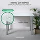 thumbnail image 5 of Juego De Comedor Mesa 4 Sillas Rectangular De Cristal 4 Personas Elegante Kingshouse blanco 5, 5 of 8
