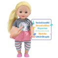 thumbnail image 3 of Lil Tots: 14" Talking Pet Grooming Playset - Doll, Pink-Grey-Green-Unicorn, Says 6 Phrases, Puppy W/ Care Accessories, New Adventures, Kids Ages 3+, 3 of 7