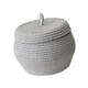 thumbnail image 3 of Cesta de almacenamiento de aperitivos, caja tejida con tapa decorativa para mesa, lavadero Gris, 3 of 8