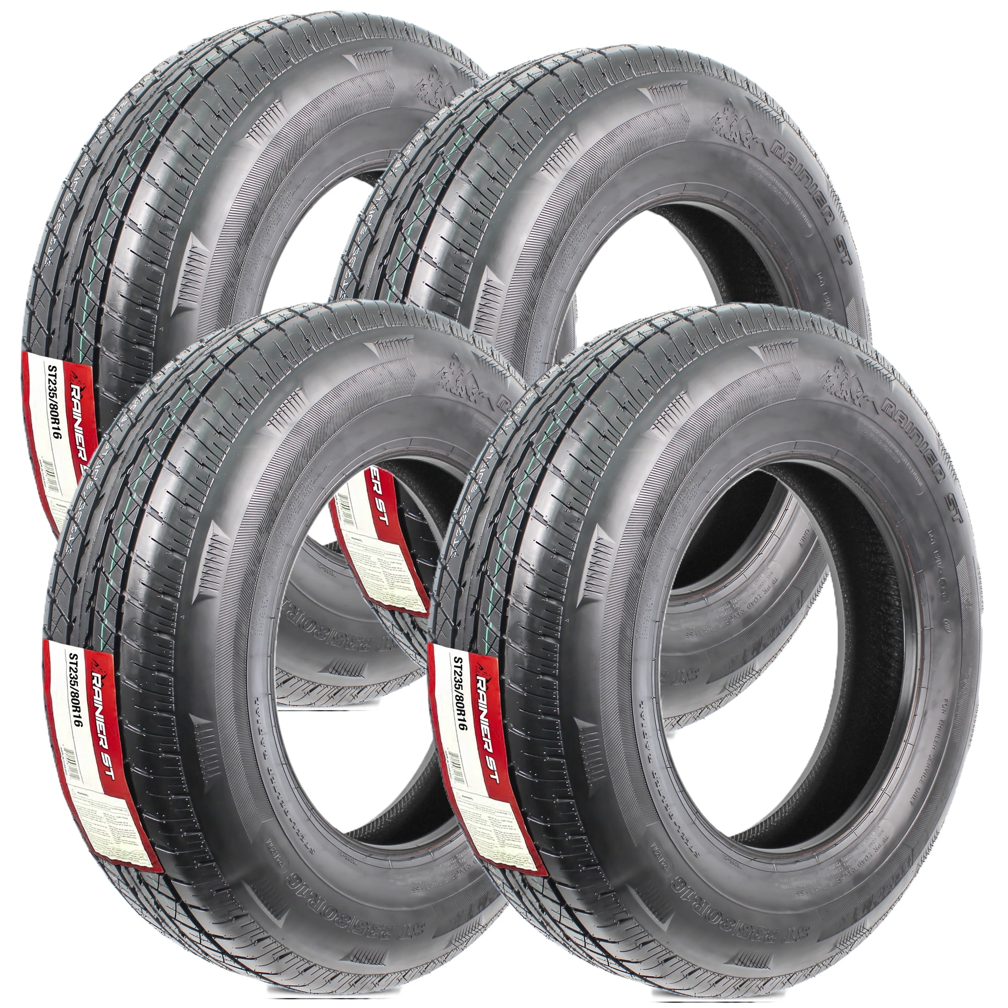 eCustomrim Radial 4-Pack Trailer Tire ST235/80R16 16 Inch Load E 6 Year Warranty