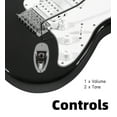 thumbnail image 6 of ADM Electric Guitar Solid-Wood Body 39" Beginner Guitar Kit with Amplifier, Bag, Strap, String, Tuner, Cable, Picks and Free Lesson, Black, 6 of 7