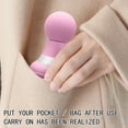 thumbnail image 4 of SATRINO Upgrade 2.0in*4.5in - Mini Electric Handheld Massager Wand, Powerful 6 Speed Vibration Modes,Cordless Handheld and Portable,Suitable for Shoulder,Neck and Back Massage-Pink, 4 of 8