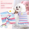 thumbnail image 4 of HQREA 2 Pack Cute Striped Small Dog T Shirts Soft Cotton Girl Dog Clothes Breathable Puppy Cats Vest Summer Pet Outfits, 4 of 7