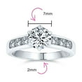 thumbnail image 5 of Bling Jewelry Womens 2CT CZ Round Solitaire Engagement Ring CZ Side Stones, 5 of 7