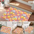 thumbnail image 6 of Summer Fruit Washable Small Entryway Area Rugs 2'x3', Watercolor Lemon Cute Frangipani Blue Leaves Farmhouse Low Pile Throw Rug Non-Slip Sturdy Edge Binding Carpet for Front Door Floor Room Entry, 6 of 9