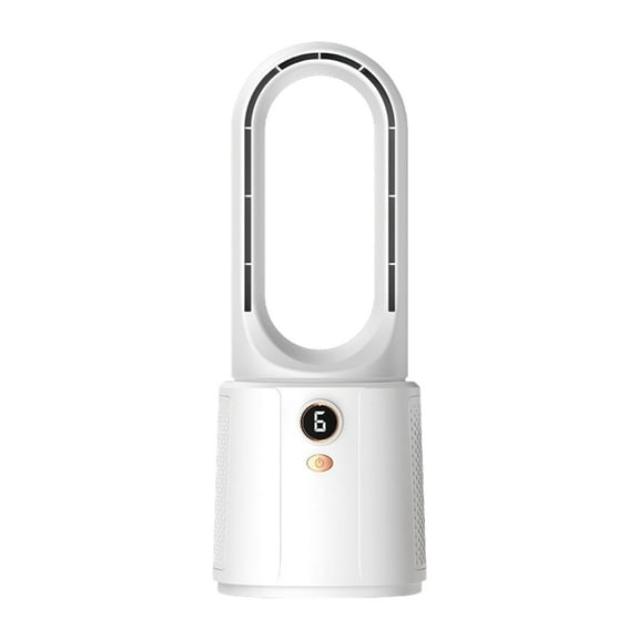 BN-LINK Bladeless Fan, 12.99 inch Desk Fan with 6 Modes, Portable & Rechargeable Cooling Fan, Ideal for Offices, Living Rooms, Bedrooms(White)