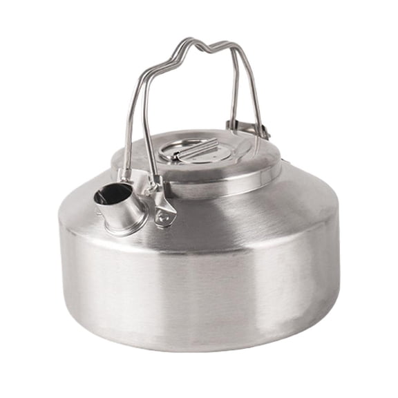 SharkTRUE 1L/34OZ Camping Kettle, Portable Stainless Steel Open Fire Coffee & Tea Pots, Travel Tea Kettles for Outdoor Cooking