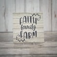 thumbnail image 4 of Faith Family Farm Rustic Farmhouse Style White Wood Sign Wall Décor Gift 8 x 8 Wood Sign B3-08080001001, 4 of 8