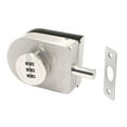 thumbnail image 2 of Perno de cerradura de puerta de vidrio sin marco, cerradura de tierra que se adapta a pestillo de puerta de acero inoxidable de 10-12 mm para oficina, Bloqueo de contraseña, 2 of 8