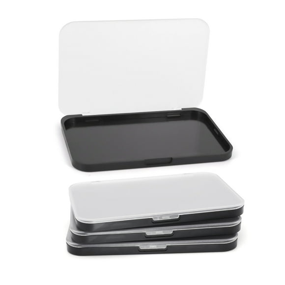 Paleta de maquillaje AJLTPA magnética con parte superior transparente esmerilada, paquete de 3