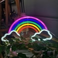 thumbnail image 3 of Rainbow Neon Sign LED Light USB/Battery Operated Non-Glaring Cloud Rainbow LED Neon Light Wall Art Decoration, 3 of 7