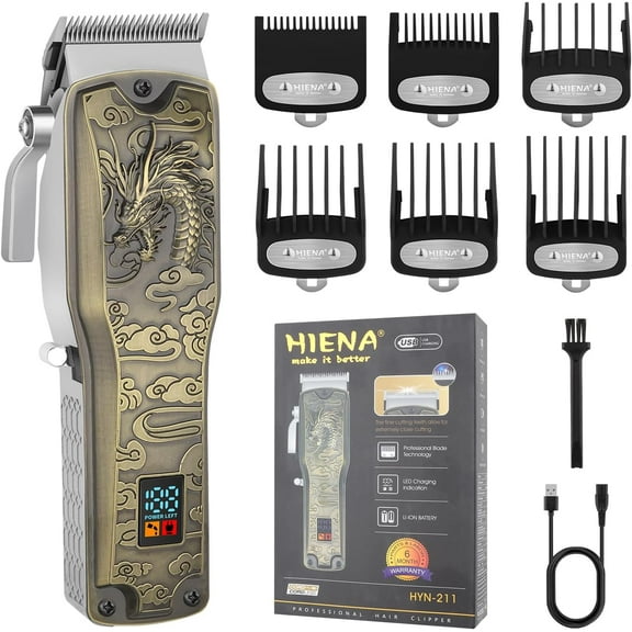 Professional Hair Clipper for Men, Electric Barber Clippers, Rechargeable Cordless Hair Cutting Clippers, Men's Hair Cutting Tools(Bronze)