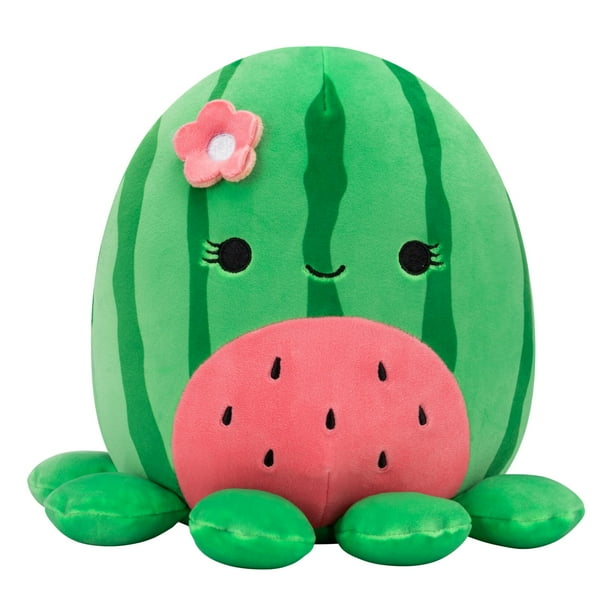 Pulpo de sandía Marcella original de peluche Squishmallows, 20 cm