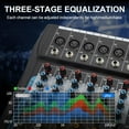 thumbnail image 2 of 12 Channel Audio Interfacer Sound Board Mixer DJ Mixer 16-Bit DSP Effect USB Audio Mixer +48V Phantom Power Bluetooth Mixer for Karaoke Studio Streaming Recording,Live Streaming, 2 of 8
