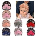 thumbnail image 3 of Autumn soft and cute newborn baby hospital hat flower pearl design girl hat baby hat turban elastic hat, 3 of 3