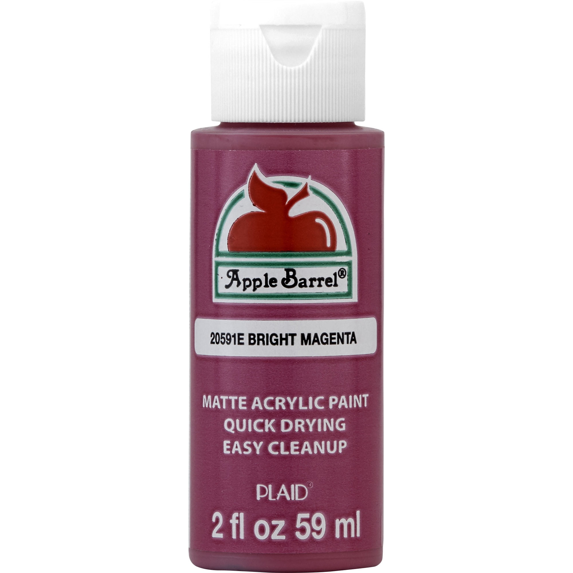 Apple Barrel 20591EX Acrylic Craft Paint, Matte Finish, Bright Magenta