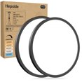 thumbnail image 1 of Lámpara LED de techo Hepside de 12 pulgadas, 24 W, regulable, 5 colores, negro, paquete de 2, 1 of 7