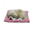 thumbnail image 2 of opvise Cute Simulation Sleeping Puppy Dog Doll Toy with Sound Kid Toy Decoration Gift Soil White, 2 of 8