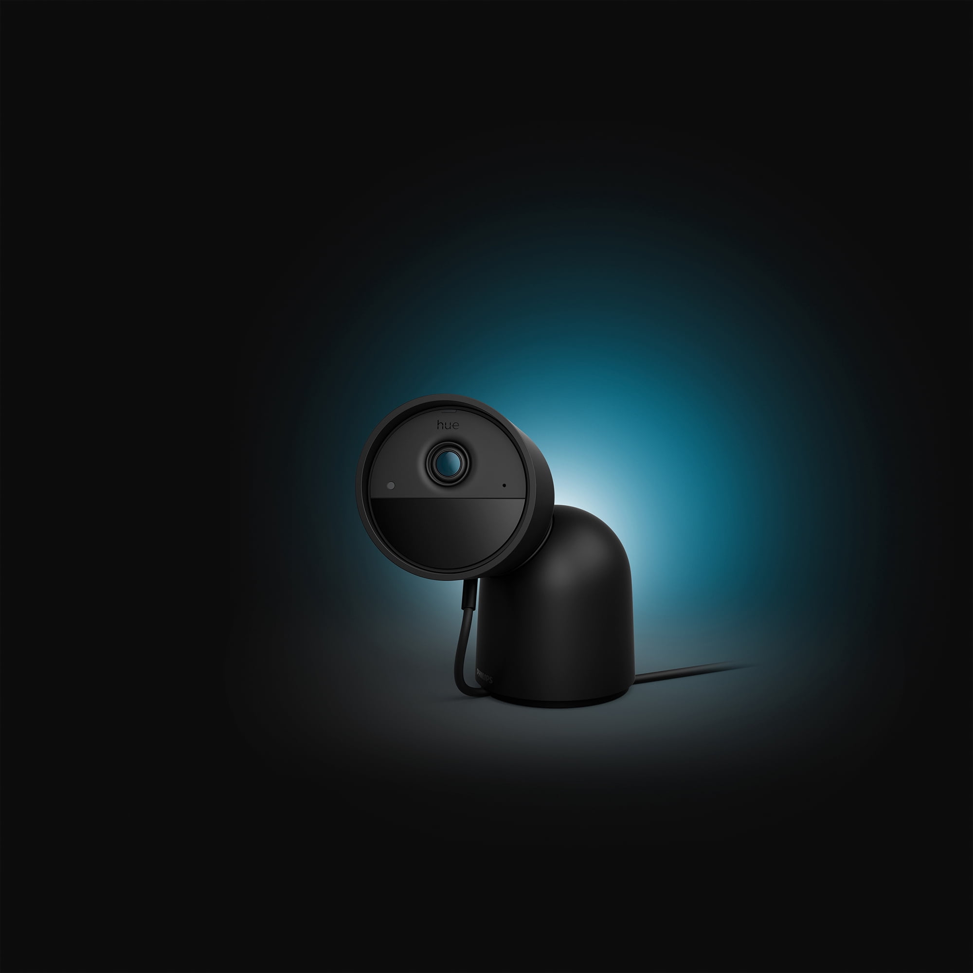 Philips Hue Security Wired Camera w/Desktop Stand, Black
