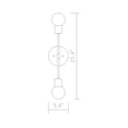 thumbnail image 3 of Z-Lite Neutra 2 Light Opal Glass Steel Wall Sconce in Matte Black and Brass, 3 of 7