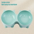 thumbnail image 6 of Pnellth Pet Double Bowl Cartoon Cat Head Shaped Food Bowl Neck Guard Non-slip Cat Water Bowl Pet Accessories, 6 of 9