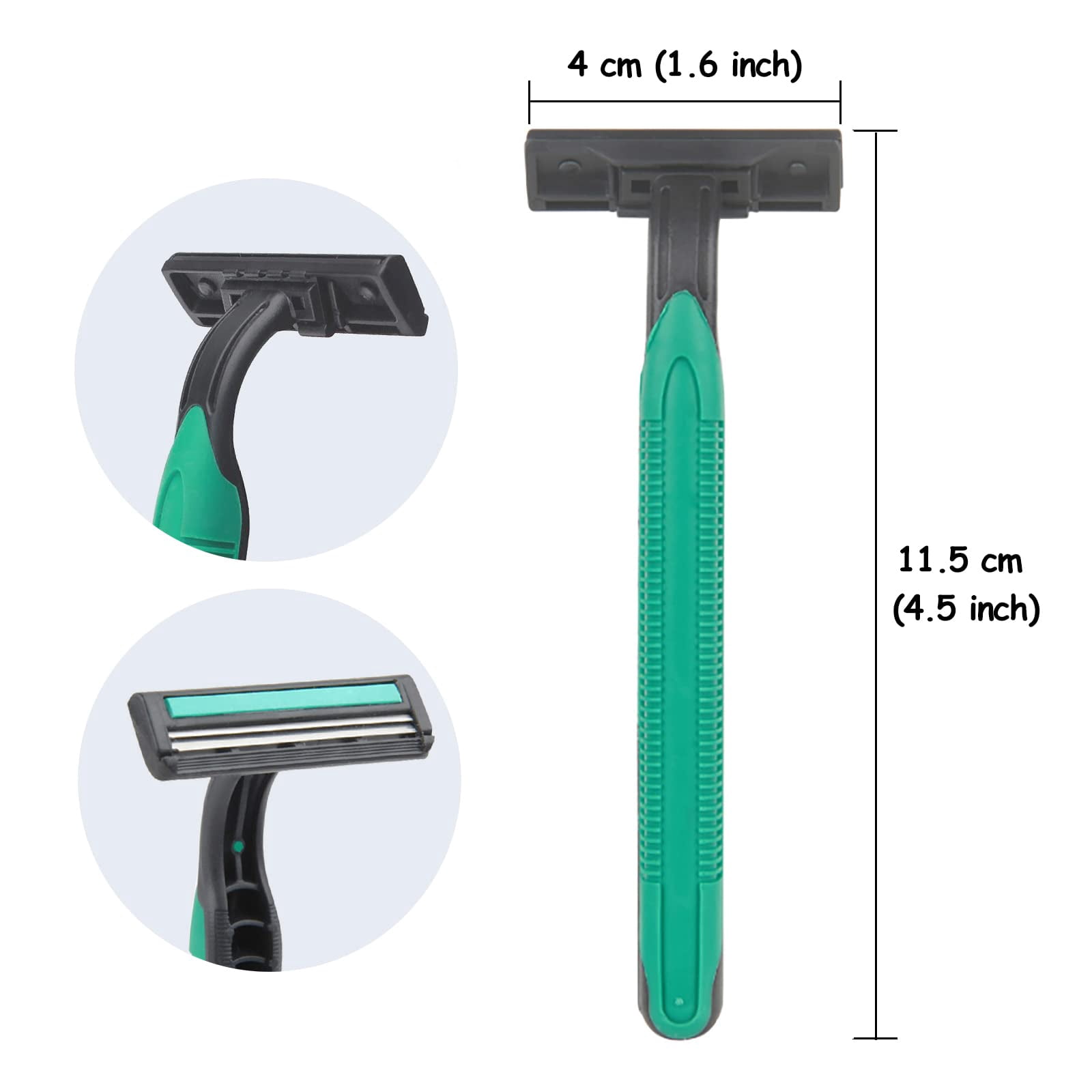 Disposable Razors Bulk,Individually Wrapped Razors for Travel,Hotel,Airbnb,and Homeless (50 Pack)