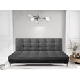 thumbnail image 2 of Sofa Cama Reclinable El Bazar Store Zeus Gris Oxford Terciopelo Futon 3 posiciones Abotonado Sala, 2 of 6