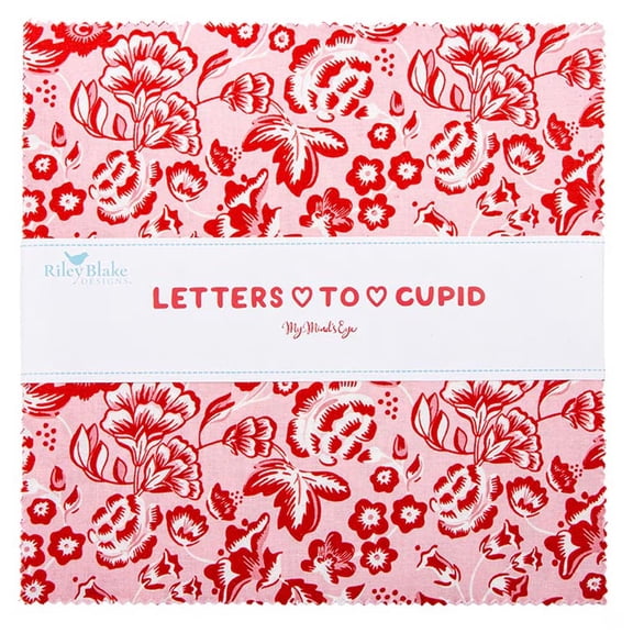 Riley Blake - Letters to Cupid 10" Stacker by My Mind's Eye 42 pcs