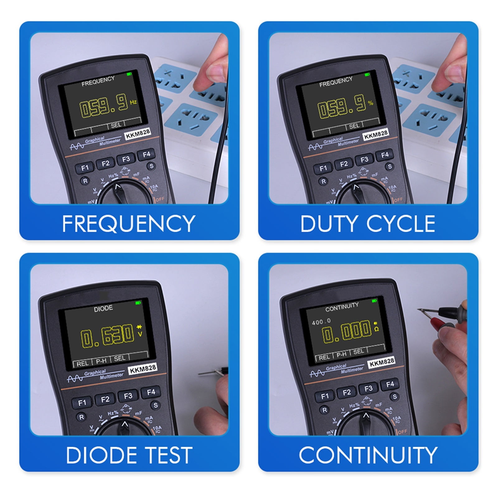 Multimeter Digital Storage 2-in-1 Digital Oscilloscope OSC 6000 Counts True RMS Multimeter