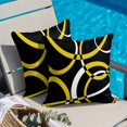 thumbnail image 6 of Modern Abstract Art Throw Pillow Cover Yellow White Geometric Circle Cotton Linen Cushion Cover Throw Pillow Case with Invisible Zipper for Couch Sofa Bed Chair Car 26x26 Inch, 6 of 13