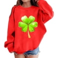 thumbnail image 1 of FAOWME Girls Graphic Prints Sweatshirt Crewneck Long Sleeve Cute Drop Shoulder Pullover Tops Red 8-9 Years, 1 of 4