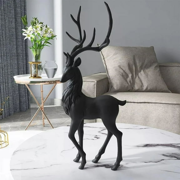 Creative Craft Deer Decoration Holiday Tabletop Ornaments Sculpture For Standing