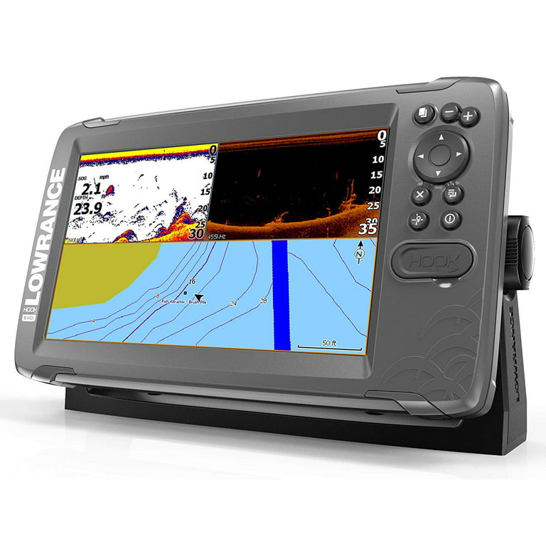 Lowrance HOOK2 Fish Finder with TripleShot Transducer and US Inland Lake  Maps Installed 