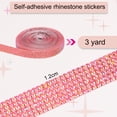 thumbnail image 2 of Uxcell Self Adhesive Rhinestone Strips 3 Yards 0.47 Inch for Craft,Red AB, 2 of 6