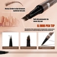 thumbnail image 2 of Dual-End Micro-Fork Tip Eyebrow Pen, Light Brown, Waterproof Long-Lasting Liquid Brow Pen with Brush, Natural Hair-Like Strokes for Blonde Hair, 2 of 4
