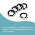 thumbnail image 5 of Unique Bargains G1/4 Carbon Steel Nitrile Rubber Bonded Sealing Washers, 5 Pack, 5 of 5