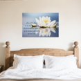 thumbnail image 2 of ZHONGYUTONG White Lotus Flower Wall Art Lotus Motivational Quotes Zen Decor for Bathroom Yoga Office Flower on Water Pictures Spa Canvas Prints Framed (16.00" x 24.00"), 2 of 5