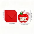 thumbnail image 3 of 8 Pack Apple Shaped Thank You Greeting Cards with Envelopes Teacher’s Day Graduation Back to School Gratitude Gift Card Set, 3 of 7