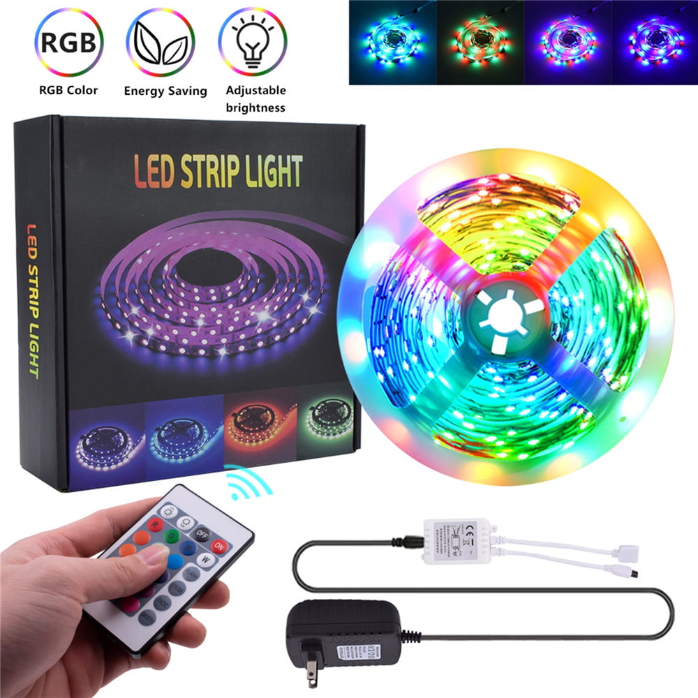 Details about   10M 3528 SMD RGB 600 LED Lighting Strips 44 Key Remote Controller For TV Room A 