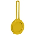 thumbnail image 2 of Airtags Protective Sleeve Silicone Protective Cover For Airtags Round Protective Sleeve For Airtags Bluetooth Tracker Case Protective Skin For Airtags With Metal Hook Anti-Lost(Yellow), 2 of 9