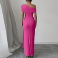 thumbnail image 4 of CIENVNSTG Women's Strapless Backless Long Prom Formal Cocktail Dress A Line Maxi Dress Hot Pink L, 4 of 4