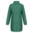 thumbnail image 6 of Ediodpoh Women Fashion Casual Solid Long Sleeve Sweater Dress Turtleneck Sweater Dress Pullover for Winter Green L, 6 of 6