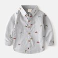 thumbnail image 5 of yboeqw Kids Baby Boys T-Shirts Button Down Tops Chlidren Wear Long Sleeve Jacket(7-8 Years,Grey), 5 of 7