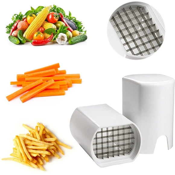 Coupe-frites en Acier Inoxydable, Coupe-Pommes de Terre pour Frites, Trancheuse de Pommes de Terre Parfaite, Fabricant de Frites Durable en une Étape, Hachoir à Légumes
