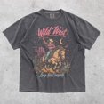 thumbnail image 4 of Comfort Colors Wild Retro West TShirt, Western Graphic Tee, Vintage Cowboy Aesthetic Tshirt, Country Concert Apparel, Cowgirl Gift T-Shirt, 4 of 4