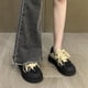 thumbnail image 2 of Cientos de zapatos de plataforma de fondo grueso para mujer, zapatos blancos con cabeza de concha de primavera y verano, zapatos de pan, 2 of 5